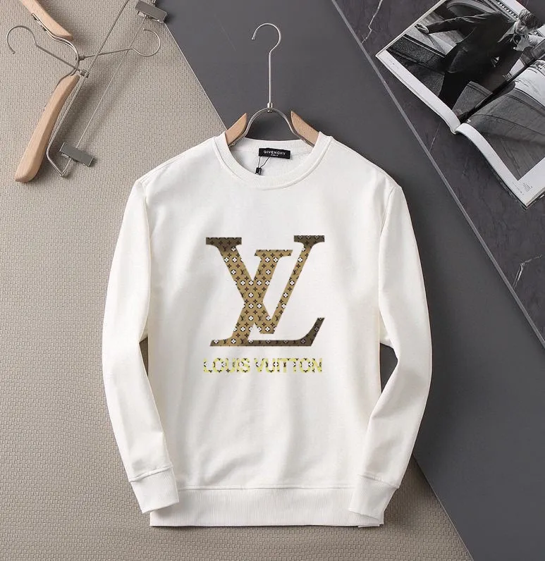 🅿️220 brand [LV Louis Vuitton] (good news for fat people) 2025ss autumn latest long-sleeved round-neck sweatshirt, on sale simultaneously on the official website. Refreshing and breathable. Made of top Tencel Roman. Comfortable and soft. 3D three-dimensional clarity. Super fashion sense. Great for gifting and keeping for yourself. Size: M-5XL (can wear up to 220 pounds)